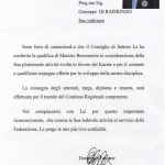 Maestro Benemerito per Giuseppe Di Raimondo dal 01-01-2015